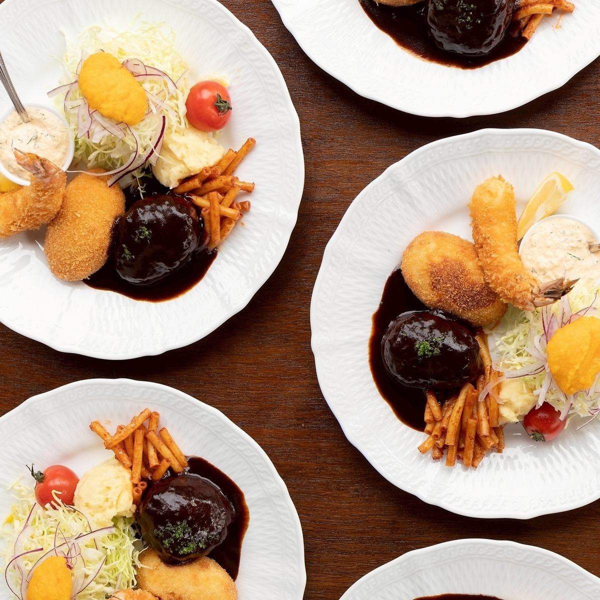 一から手作りの洋食とケーキが楽しめる洋食屋です。