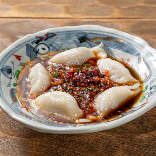もちもち水餃子にニラダレ