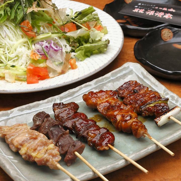 Assorted Yakitori Platter (5 skewers)