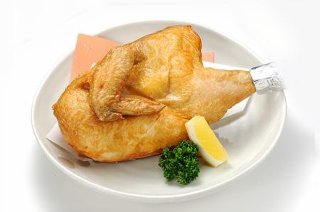 Deep fried domestic young chicken
