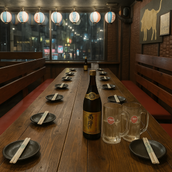 Groups and private reservations are also welcome! Perfect for large parties and events such as company banquets and welcome/farewell parties.Please feel free to contact us.