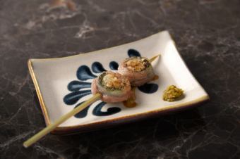 あぐーのガリシソ巻き串 (1本)