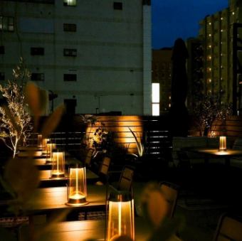 屋上は雰囲気抜群なテラス席をご用意しております。屋上希望の方はお電話予約からお願いします。