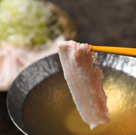 【3名様から前日までに要予約】あぐー豚しゃぶしゃぶコース (2時間飲み放題つき)