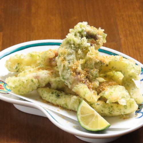 Deep-fried squid and seaweed