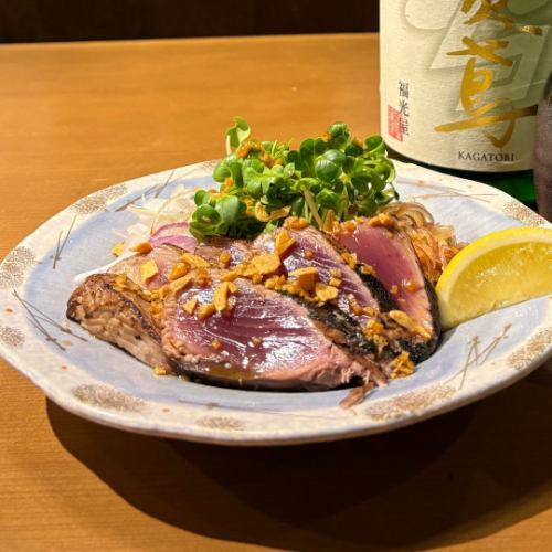 鰹タタキと新玉ねぎオニオンスライス