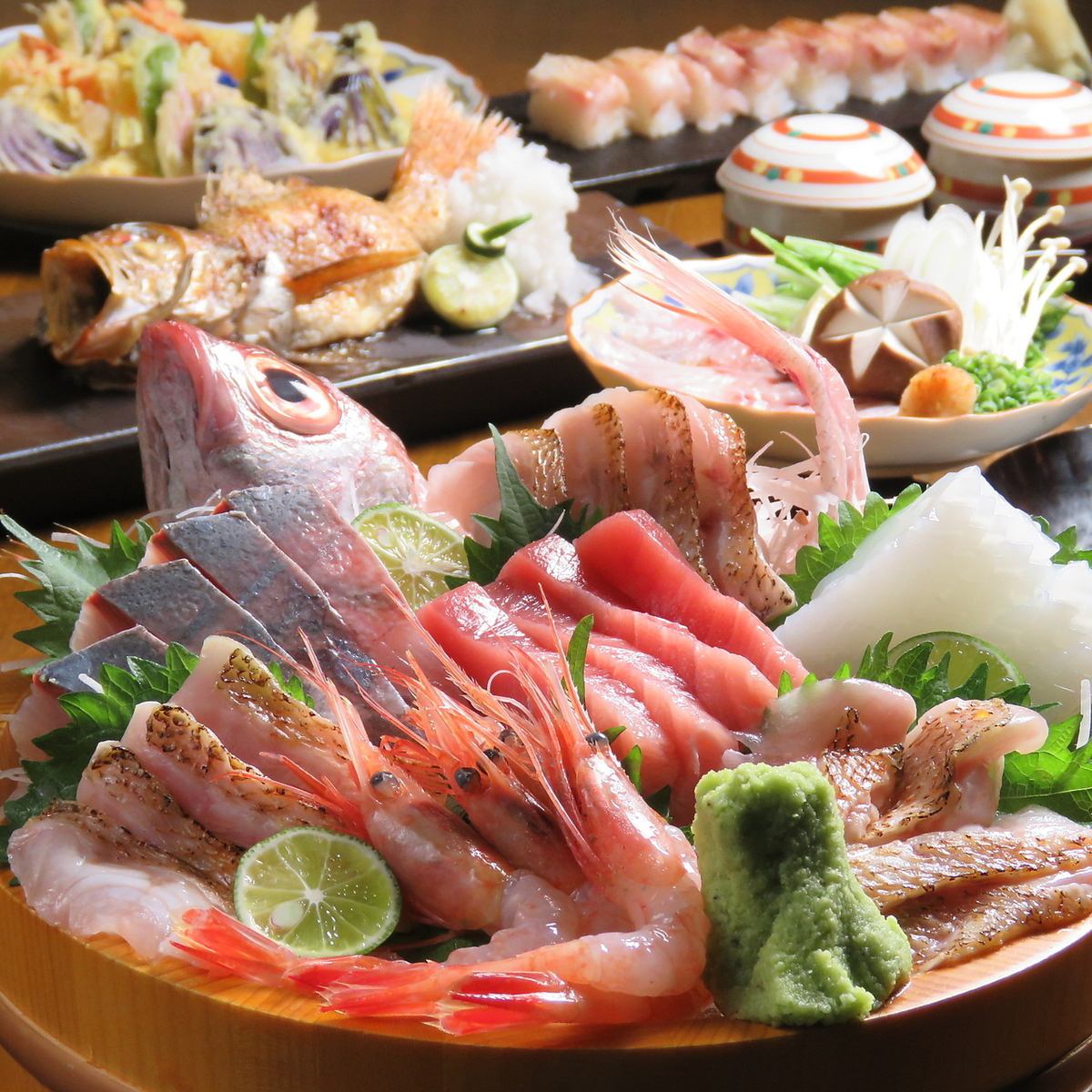 毎朝仕入れる新鮮食材！職人の目利きが光ります♪
