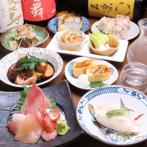 [May and June] Steamed blackthroat seaperch sushi included! Enjoy sashimi and seasonal Hokuriku delicacies! 2-hour all-you-can-drink course (8 dishes total)