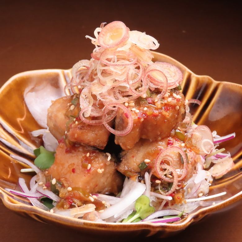 鰹竜田揚げ　香味ポン酢