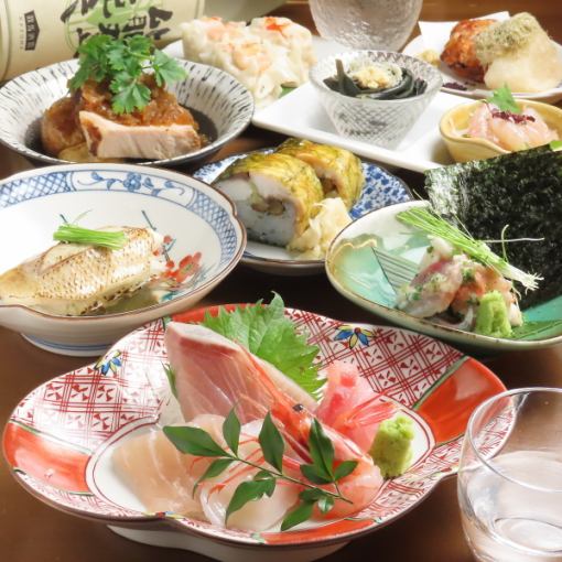 【7,8月】のどぐろ蒸し寿司付き!お刺身と北陸の旬を堪能!2時間飲み放題付きコース〈全8品〉
