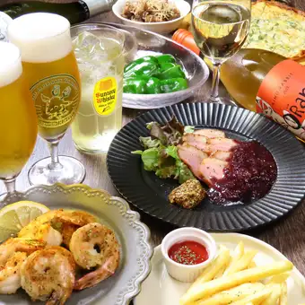 【ビアホールプラン】お料理と飲み放題付120分5500円(税込)