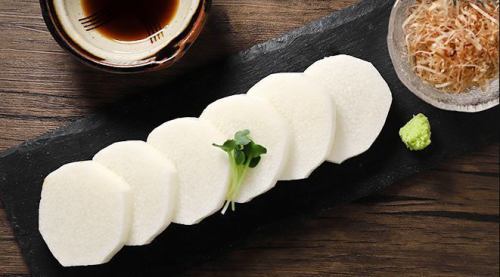 Fresh yam sashimi (raw)