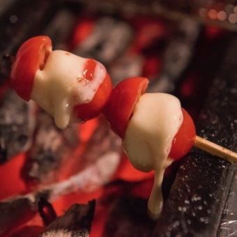 Tomato cheese skewers