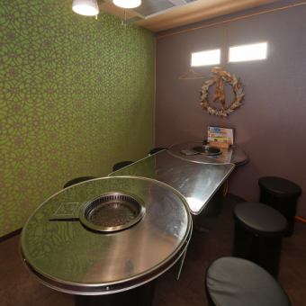 On the 2nd floor, we have private rooms that can be used by 6 to 8 people.