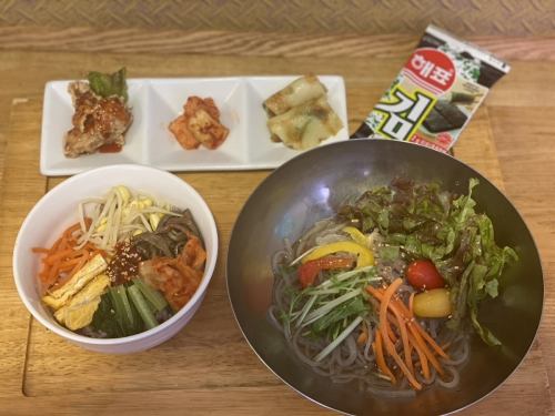 Bibimbap & cold noodle lunch