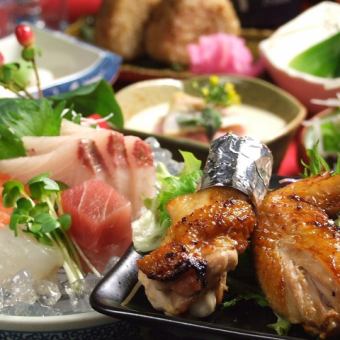 一人一盘【含2小时无限畅饮】<海鲜宴席6道菜>3,500日元（含税）