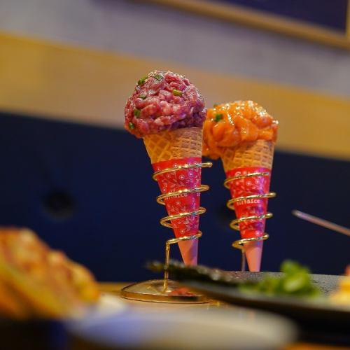 サーモンユッケコーン