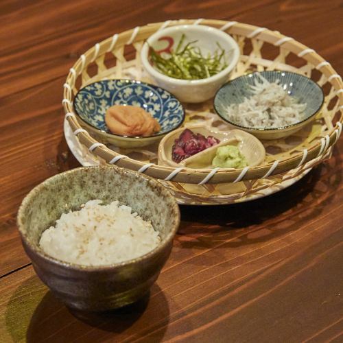 しじみ汁で食べる茶漬けセット