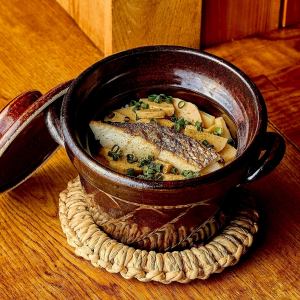 Sea bream and bamboo shoot rice with sansho pepper aroma