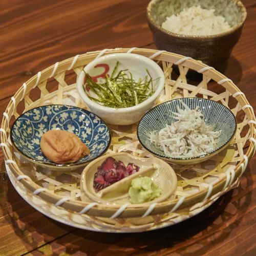 Rice porridge set with clam soup