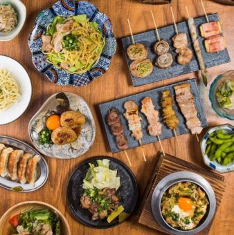 【3時間飲み放題付】●日～木限定●鍋なし●巻き串・つくね…全12品4500円※週末2h制