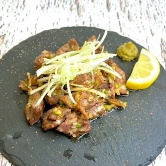 砂ぎものネギ塩炒め