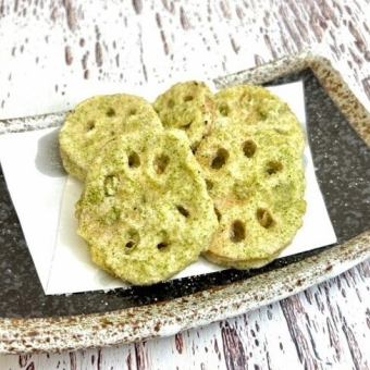 レンコンの磯部揚げ