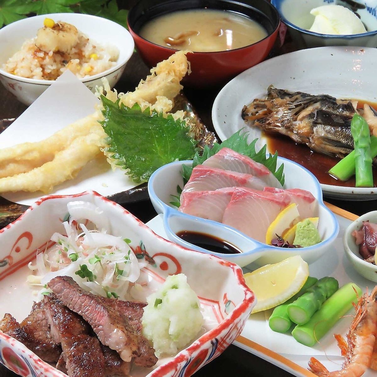 如果您想品尝时令风味，就去Sakeya Sancha...福山市官方Bingo Fish认证餐厅