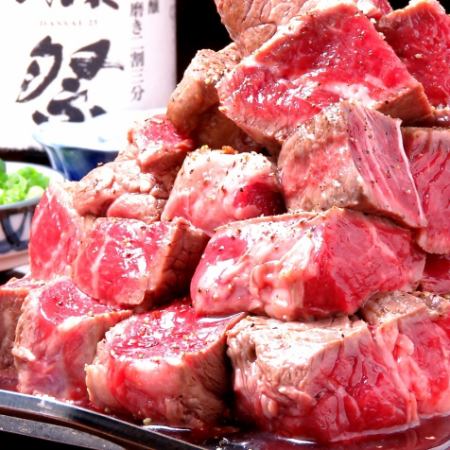 [All-you-can-eat Angus beef diced steak & all-you-can-drink course] 5,000 yen, seating time 120 minutes