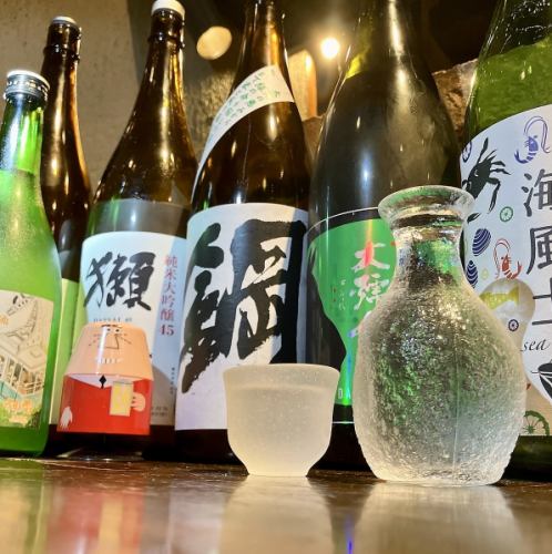 A wide selection of Hiroshima local sake