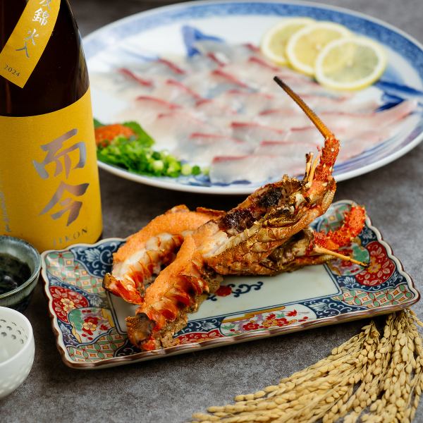 九州料理・新鮮な素材を使った自慢の逸品の数々。しゃぶしゃぶ・鯖姿焼き・伊勢海老。秋の美味を個室で堪能