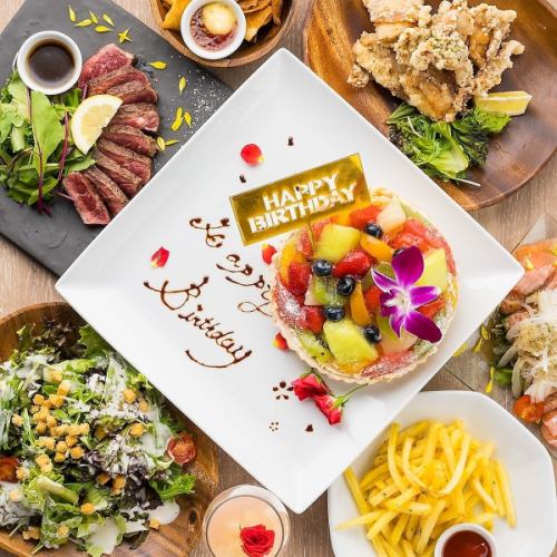 《생일・기념일에◎》 ●고품질 메시지 플레이트 첨부♪ 애니버서리 코스 4999엔⇒