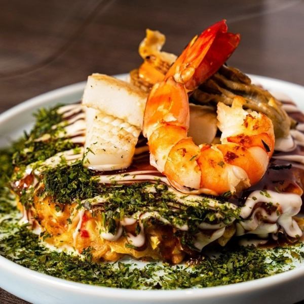 自慢の海鮮鉄板料理を食うべし!!