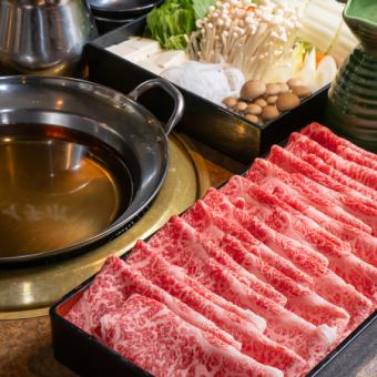 [Private floor] Kuroge Wagyu beef sukiyaki (or shabu-shabu) 7,000 yen → 6,000 yen! [180 minutes all-you-can-drink × OK to bring your own]
