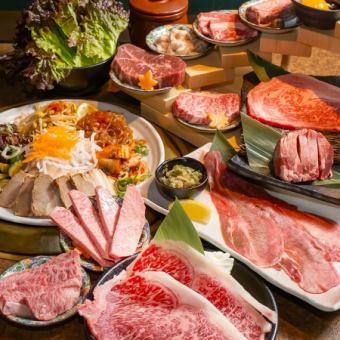 【品尝神户牛肉！】神户牛排＆烤肉！神户牛肉21种料理 / 8,500日元（含无限畅饮10,500日元）