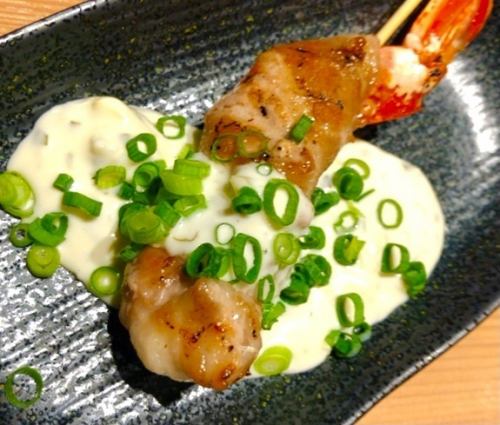 海老肉巻き（ウニ風味タルタル）