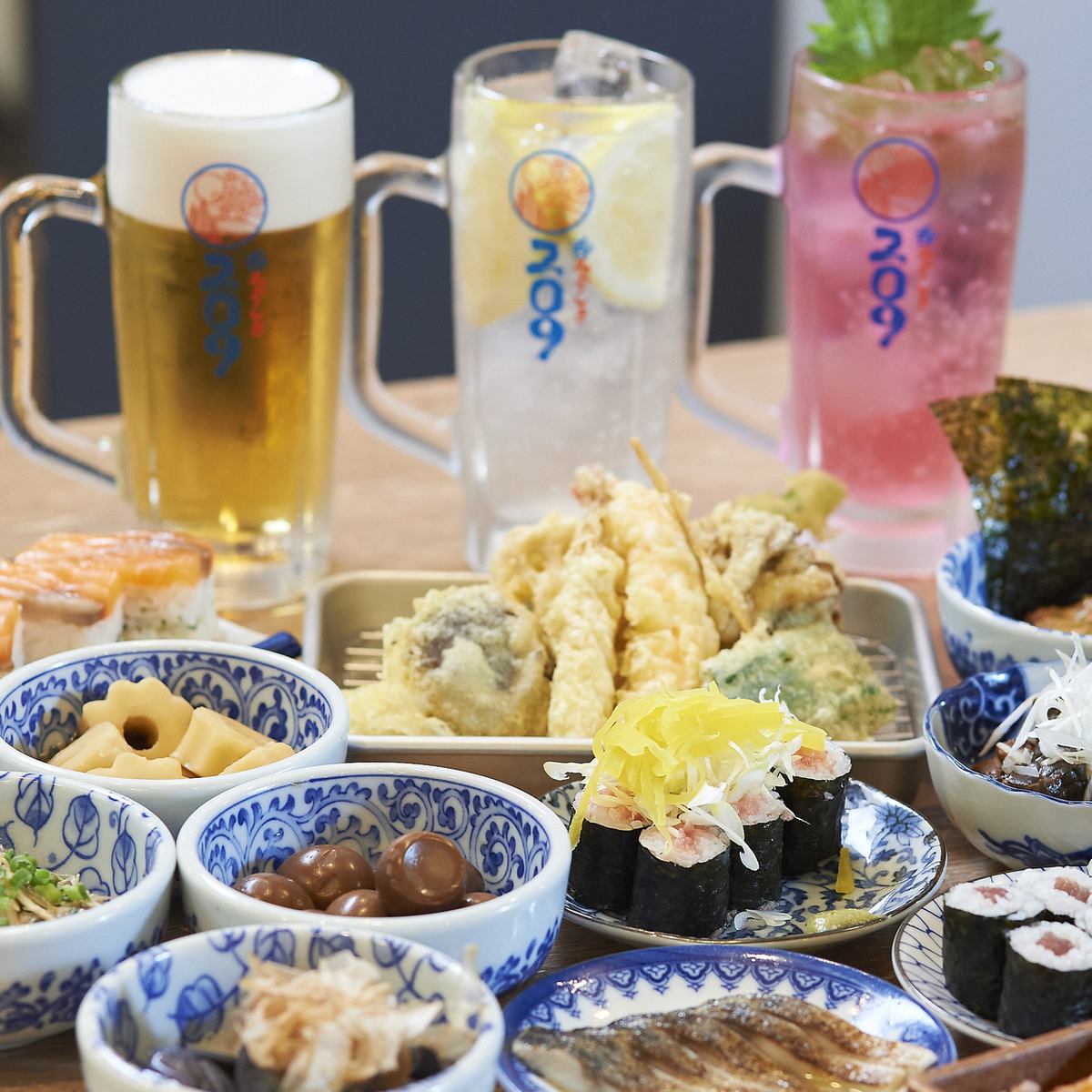 全曜日12時から昼のみ可能！天ぷらと寿司とおでんの新しい居酒屋