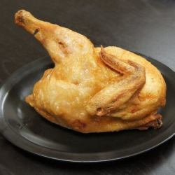 Fried half chicken