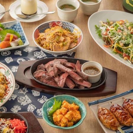 【祭コース】 全10品 2時間飲み放題付5500円（税込）⇒5000円（税込）