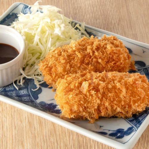 Two oyster cream croquettes