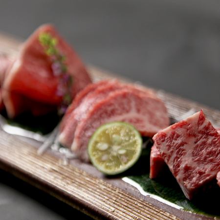 【日夜】名牌及牛烤肉套餐「YUKI-」12道菜品合計5,500日圓（含稅6,050日圓）