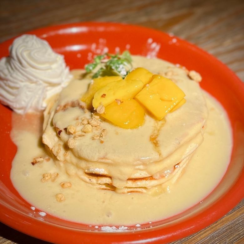 Coconut Mango Pancakes