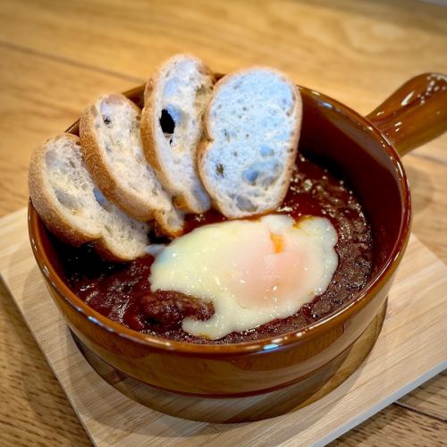 Beef tendon stewed in demi-glace sauce