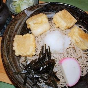 Chilled fried mochi soba noodles