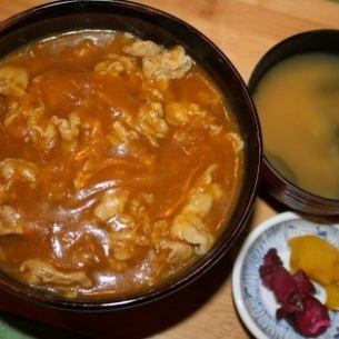 Curry bowl at a soba restaurant