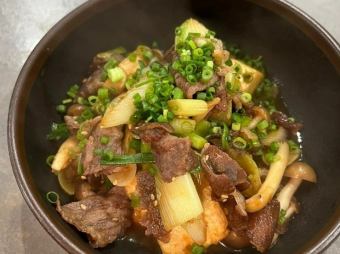 Locally-produced Wagyu beef tofu with delicious spicy doubanjiang sauce
