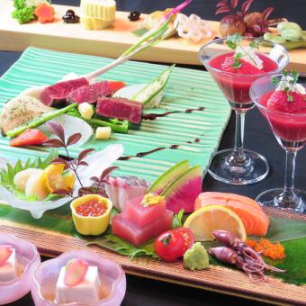 Anniversary course with special dessert/12 dishes 3,300 yen (tax included)