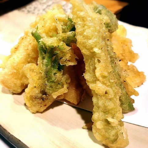 Seasonal vegetable tempura