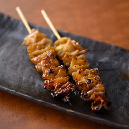 とり皮串　タレ焼き