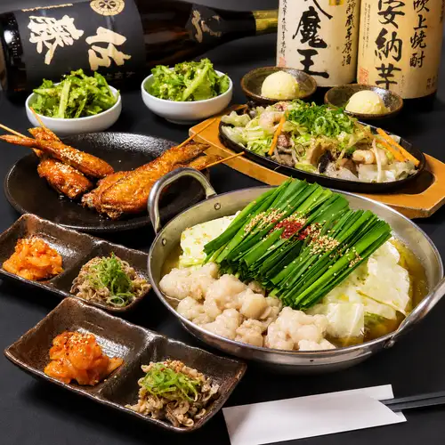 【4種の味から選べる!】定番!博多もつ鍋飲み放題付コース 5500円(税込)~